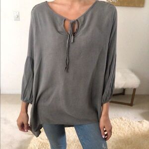 Sage grey lace Dylan blouse